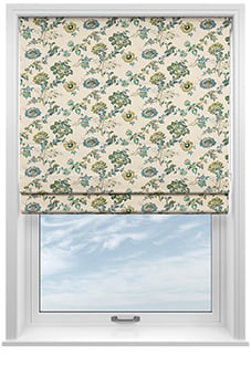 Land & Shore Orchard, Green - Twist&Fit Roman Blind